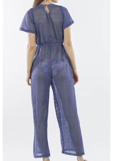 Nicoletta Lacivert Kadın Pareo Tulum Plaj Elbisesi Lacivert