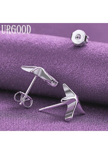 925 Ayar Gümüş Denizyıldızı Küpe Hediye Moda Takı