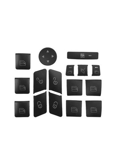Besthome1 16 Adet Araba Kapı Koltuğu Hafıza Kilidi Cam Kapağı, Pencere Açma Düğmesi