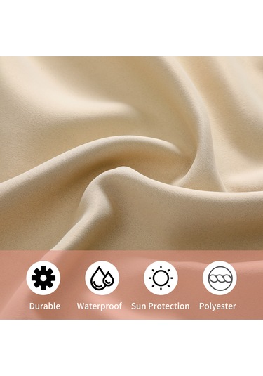 Vkemall Dayanıklı Su Geçirmez Poliester Perde, Tam Gizlilik Ve Güneş Engeli, Bahçe/ Havuz/ Veranda İçin, Tek Panel, 132x213 Cm