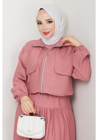 Milda Ceket Elbise İkili Takım 1579 - Gül Kurusu Gülkurusu