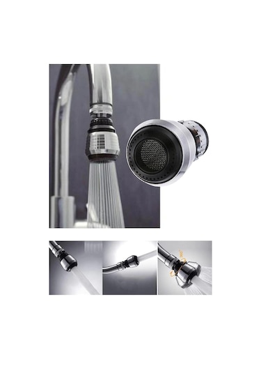 Tasarruflu Fonksiyonlu Musluk Başlığı Yağmurlama Perlatörlü Krom