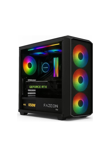 Fazeon DFS Gaming Seer R7 5700X 32 GB 1TB M.2 SSD 8 GB RTX4060 W10P Masaüstü Oyuncu Bilgisayarı