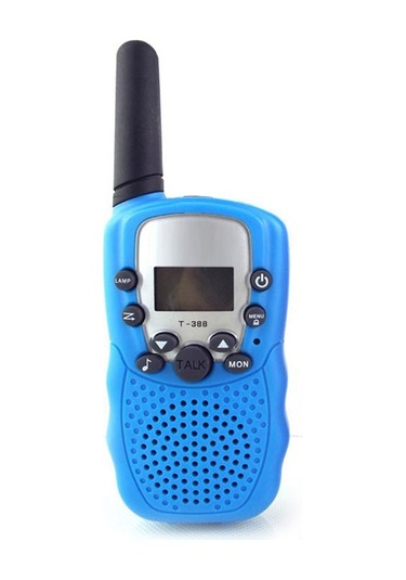 Samdoo Çocuklar İçin Taşınabilir T388 Walkie Talkie, Eğlenceli Oyun Zamanı, Siyah Renk, 2'li Paket