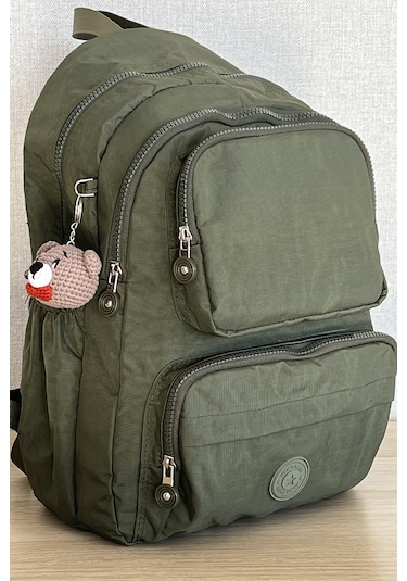 Nemo Group Haki Okul Çantası Ayıcık Anahtarlık Hediyeli
