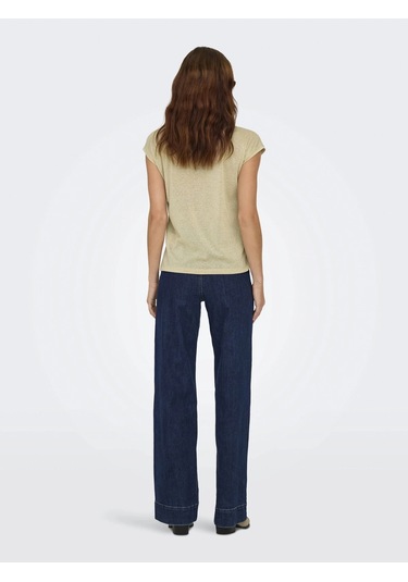 Only 15136069 V Yaka Kolsuz Kadin Body - Sari Sarı