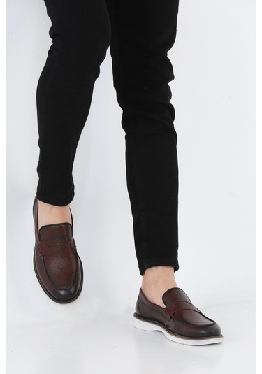 M.Karaca Hakiki Deri Ortopedik Klasik Erkek Ayakkabı vişne