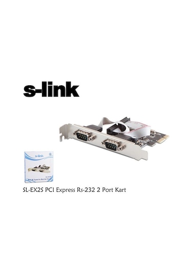 S-Lınk Sl-Ex2S Pcı Express=--Rs-232 2 Port Kart
