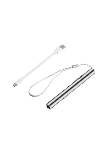 Tıbbi Kullanışlı Kalem Şekilli Usb Şarj Edilebilir El Feneri Klipsli Led Torch Siyah Siyah