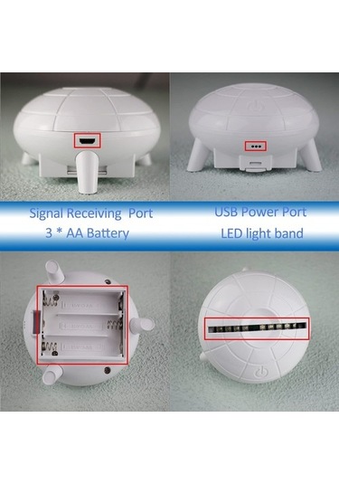 Wealthglow Renk Değiştiren 3d Dekoratif Şekilli Led Lamba - 12 Cm Sazlsr Siyah