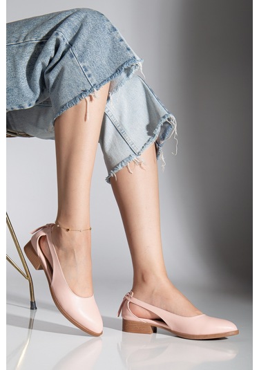 Volpen Cilt Kısa Topuk Ayakkabı Mint Yeşil Pudra