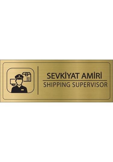 Mayeka Sevkiyat Amiri İsimlik Altın Metal Kapı İsimliği Levhası Yönlendirme Tabelası