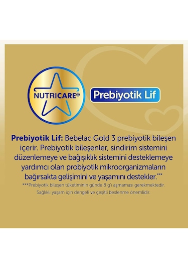 Bebelac Gold 3 Çocuk Devam Sütü 1 Yaş+ 1150 G
