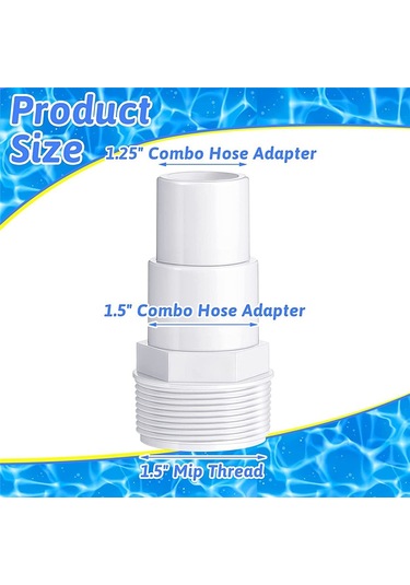 Boru Bağlantı Adaptörü 3,8 Cm/1,5 İnç Dişli Hortum Bağlantı Parçaları Konnektörü