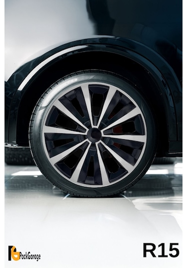 Renault Symbol 15'' İnç Jant Kapağı 4 Adet Siyah Gri C106