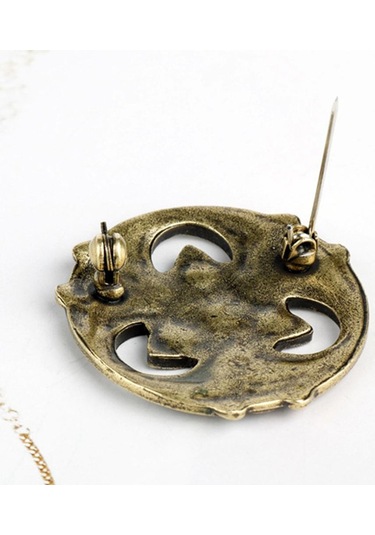 Suntek İskandinav Ortaçağ Viking Broş Şal Ceket Altın