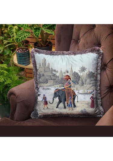 Otantik Manzara Yastık/kırlent Dolgu Boncuk Elyaf, Ulusl. Yıkama Ve Solmama Sertifikası Çok Renkli