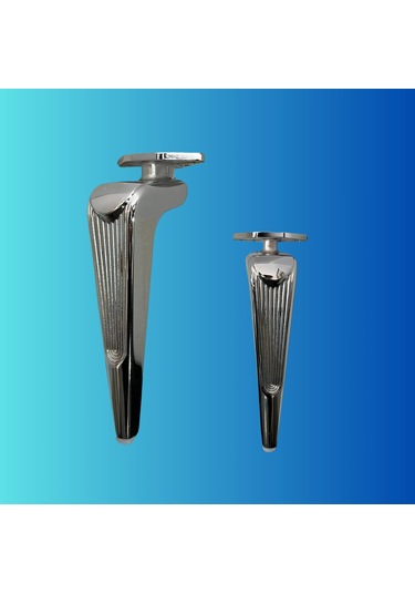 21 Cm Metal Klas Koltuk Ayağı Mobilya Ayağı Ünite Ayağı Konsol Ayağı Puf Berjer Ayağı 4 Adet Krom