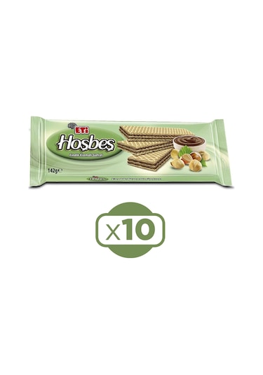Eti Hoşbeş Fındık Kremalı Gofret 10 x 142 G