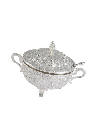 Homyl Kapaklı Şekerlik Mutfak Eğlence Yeniden Kullanılabilir Gümüş