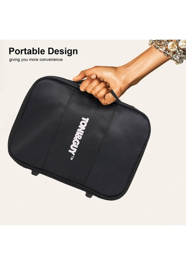 Youtek Kuaför Çantası - Seyahat Ve Saklama İçin Profesyonel Saç Bakım Ekipmanları Organizer Siyah