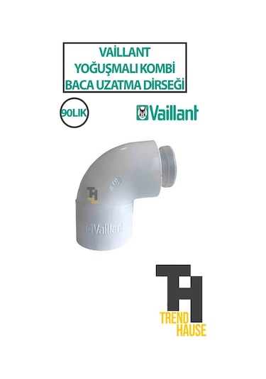 Vaillant Yoğuşmalı Kombi Baca Uzatma Dirseği 90'lık   --