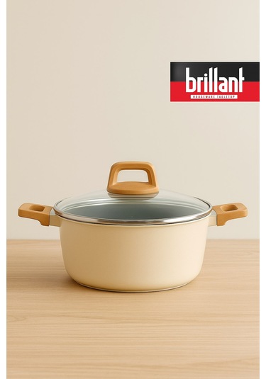 Quantum Seramik Derin Tencere 20 Cm Krem