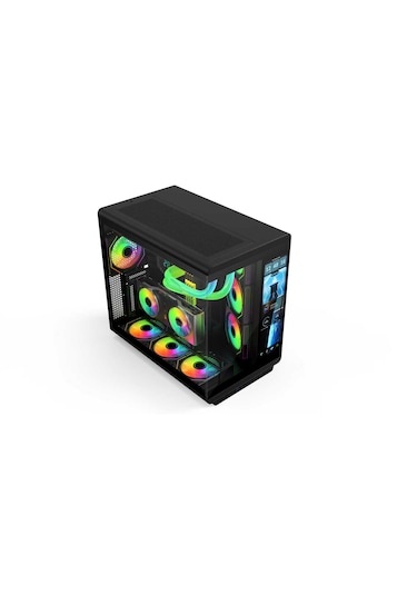 Gametech Vision Lcd 7 Argb Fanlı Siyah Gaming Kasa