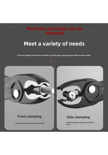 Kosona 8 İnç Çok Amaçlı Çelik Somun Çıkarıcı, Açılımı Ayarlanabilir, Paslı Somunlar İçin Uygun, Kauçuk Saplı Balık Pense