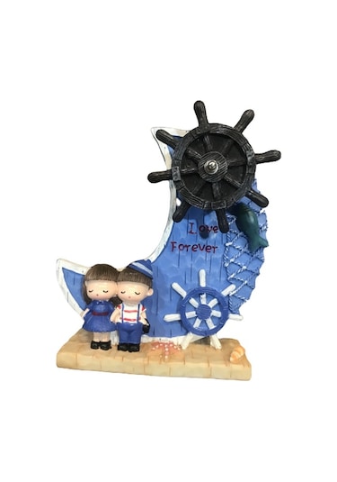 Alpinevofis Dekoratif Ay Şeklinde Müzik Kutusu Sevgililer Biblo Otantik