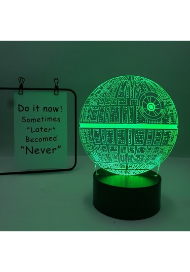 Soulader Star Wars Temalı 3d Işık Görüntüsü Gece Lambası Uzaktan Kumandalı Dekoratif Aydınlatma Beyaz