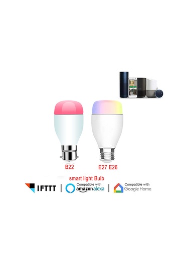 Singree Renk Değiştiren Akıllı Led Ampul - Google Home Uyumlu, B22, 7w, Wi-fi Kontrollü