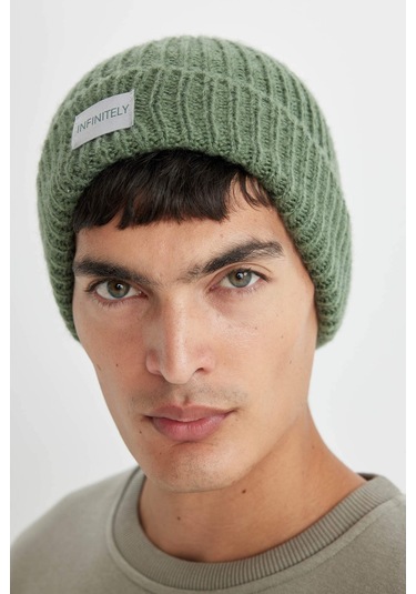 Defacto Erkek Dokuma Etiketli Bere U9177AZ24WNGN470 Yeşil