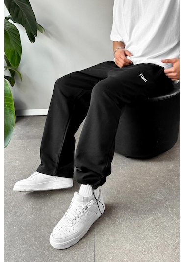 Flaw Atelier Baggy Eşofman Altı Siyah Siyah