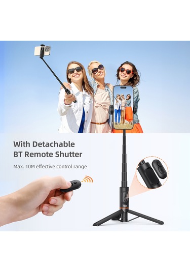 Springsun Vrıg Tp-17 Telefon İçin Genişletilebilir Selfie Çubuğu Tripod Maksimum. Uzaktan Deklanşörlü Telefon Tripod Vlog Selfie