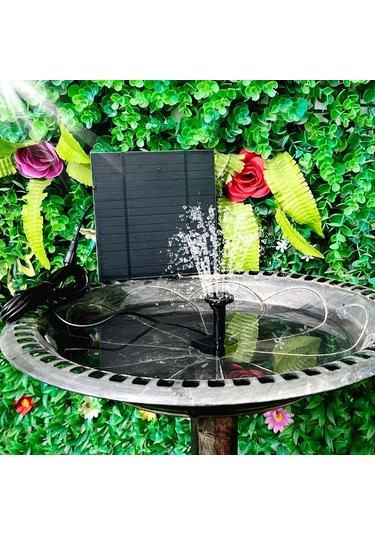 Boatshop1 1.5w Mini Pompa 1.5w Mini Dış Mekan Solar Fıskiye Pompası Dıy Seti Ipx8 Su Geçirmez Balık Havuzları Kuş Banyoları İçin Altı Nozul Dahil