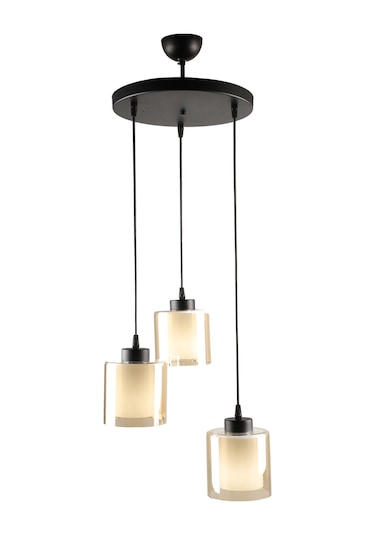 Begüsa Nitra 3 Lü Avize Siyah Bal Çift Cam Siyah