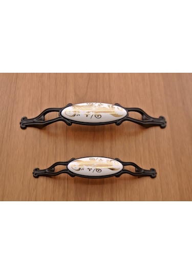 Azimkarhirdavat Porselen Kulp Salkım Siyah Varak Desenli