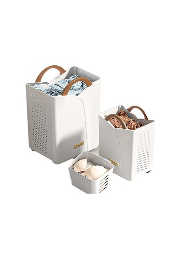 Yüksek Kaliteli Gri Küçük Kirli Çamaşır Sepeti, Yüksek Görünüm Renkli