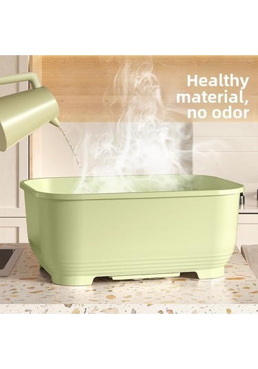 Xiyyadms Kahverengi Orta Boy Yarı Açık Kapaklı Plastik Sulama Özelliği Li Kitchen Gereçleri Depolama Kutusu - 3-4 Kişilik Bulaşık Dolabı Organizatörü Diğer