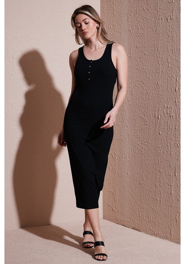 Fashion Friends Bayan Elbise 25y0375k1 Siyah Siyah