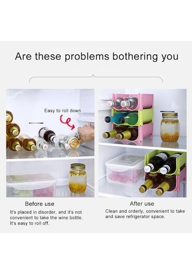 Yeşil İstiflenebilir Ev İçecek Depolama Rafı Bira Can İçecek Tutucu Organizatör Raf