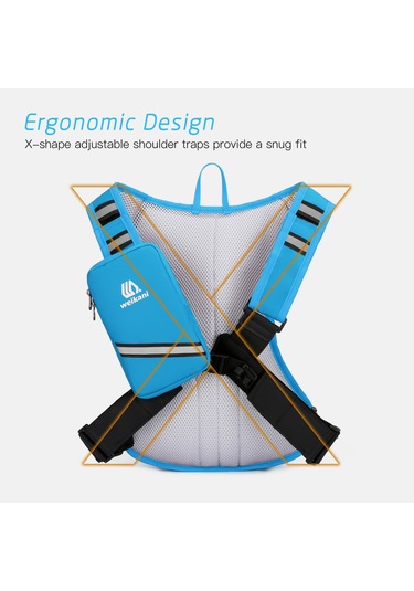 Weikani Telefon Tutucu Çanta İle 10l Bisiklet Nemlendirme Sırt Koyu Mavi Diğer