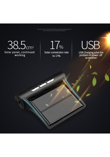 Sones Yb-q0248 Universal Araç Kablosuz Güneş Enerjili Harici Lastik Basıncı Monitör Dedektörü