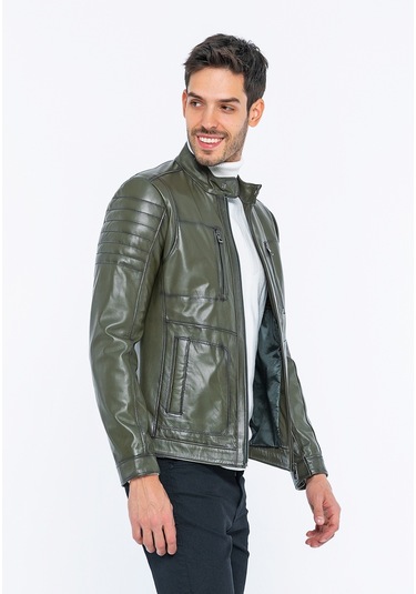 Basics&more Erkek Deri Ceket E3455 001