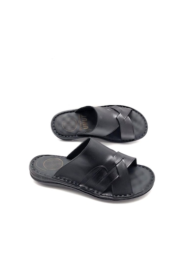 Tam Ortopedik Hakiki Deri Masajlı Erkek Terlik