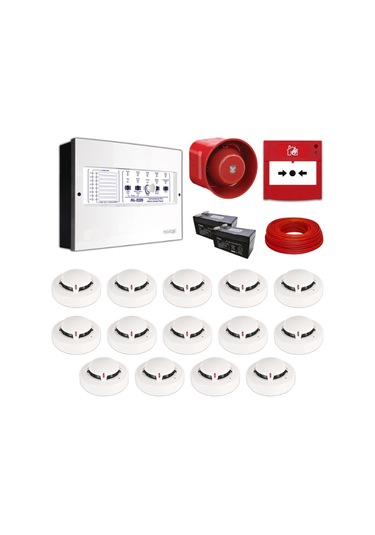Mavigard Maxlogic 14 Lü Konvansiyonel Yangın Alarm Seti 100 Metre Kablo Dahil