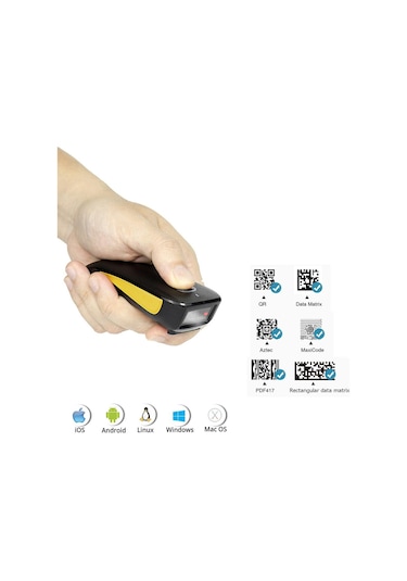 Bluetooth Kablosuz 2D Barkod Tarayıcı