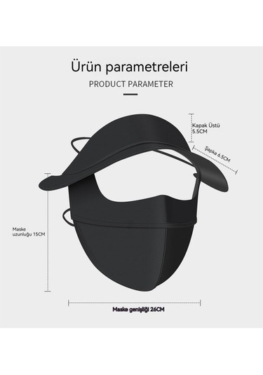 Primepickings Tam Yüz Güneş Koruyucu Buz Ipek Uv Şapka Maskesi - Yurt Dışı Kalite Altın