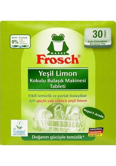 Frosch Yeşil Limon Kokulu Bulaşık Makinesi Tableti